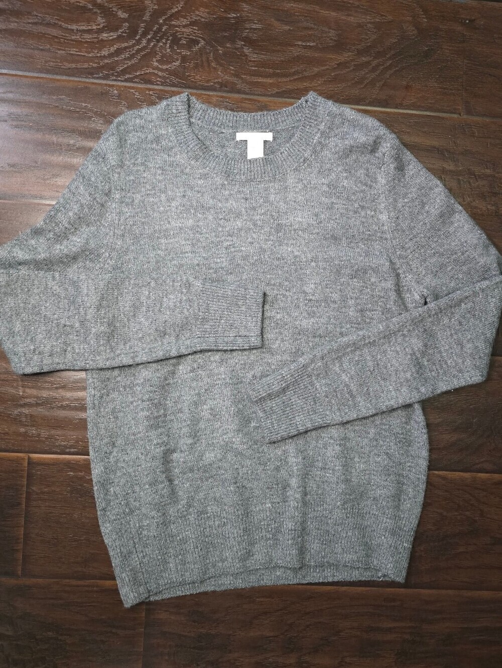 H&M Basic Womens Long Sleeve Grey Knit Pullover Casual Sweater Medium